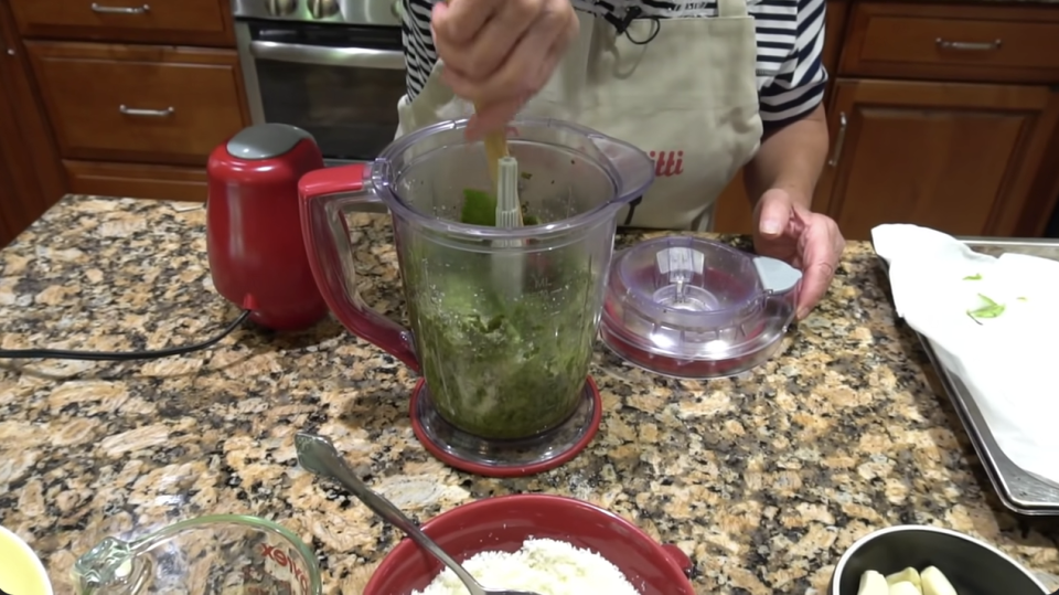 Pesto in a blender