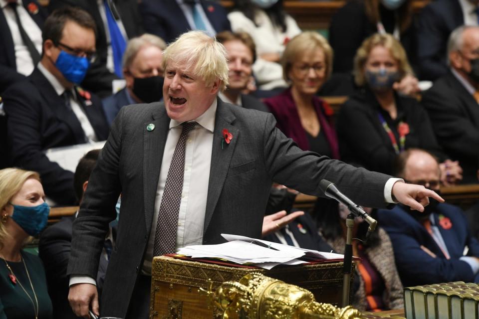 Boris Johnson speaks during Prime Minister's Questions session (Via REUTERS)