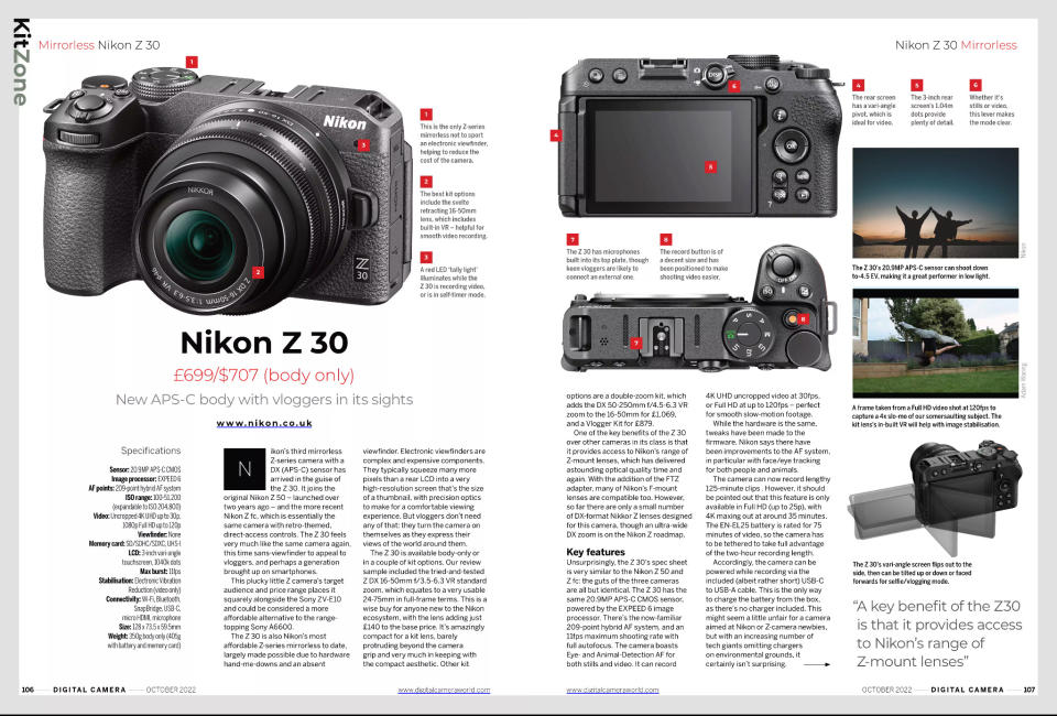 DCM260 new issue nikon z 30 image