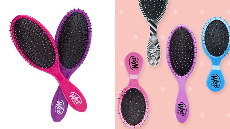 The Wet Brush Original Detangler works through snarls easily.