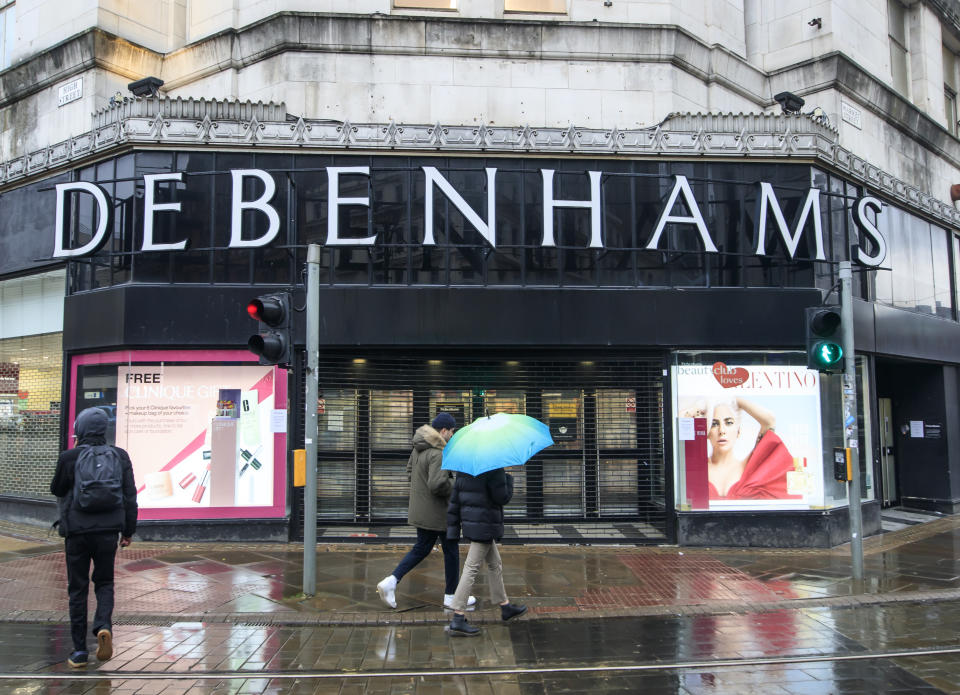 A Debenhams store in Manchester, England. Photo: Danny Lawson/PA via Getty