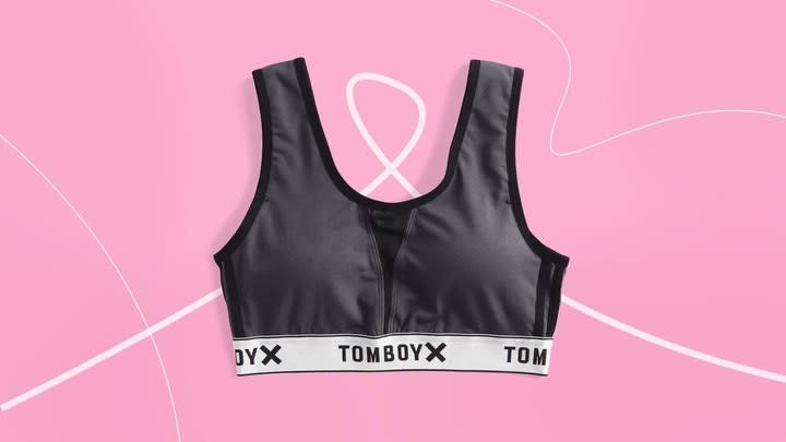 TomboyX Soft Sports Bra With Removable Inserts, $40