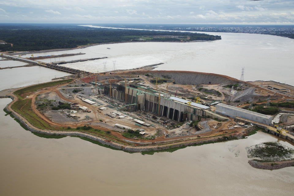 ***ARQUIVO*** Porto Velho, RO. 27/05/2014. Construção da casa de forca 4 da usina hidrelétrica de Santo Antônio no rio Madeira em Rondônia. (Lalo de Almeida/Folhapress)