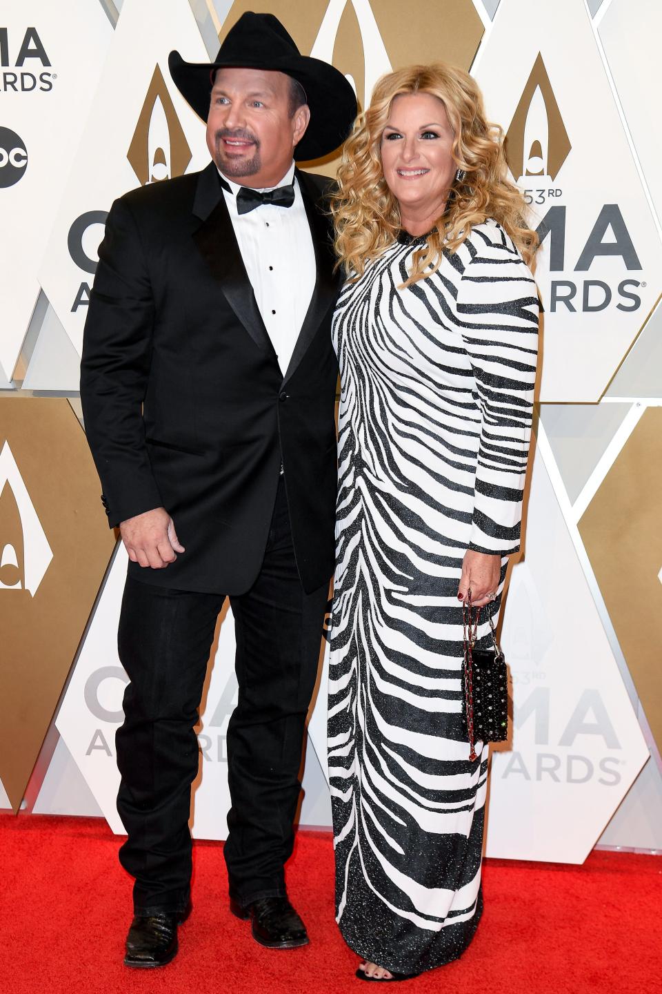 Garth Brooks and Trisha Yearwood on the red carpet during the 53rd Annual CMA Awards at Music City Center in Nashville, Tenn., Wednesday, Nov. 13, 2019.