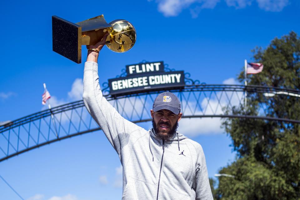 Things have been looking up for JaVale McGee since he joined Golden State (AP)