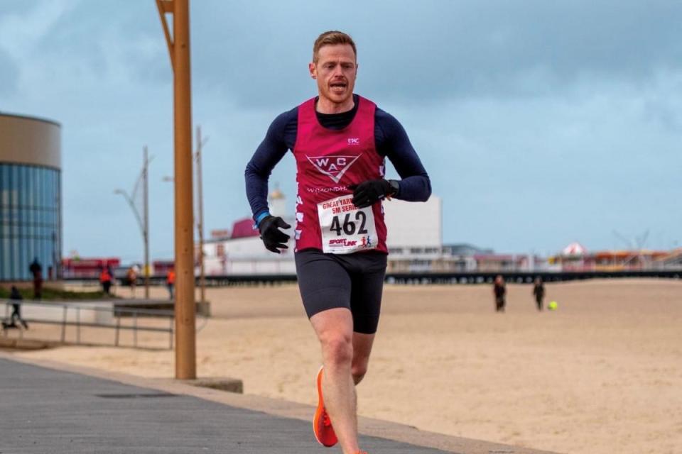 Mark Armstrong, running for Wymondham AC at the Yarmouth 5M race <i>(Image: Dreampace)</i>