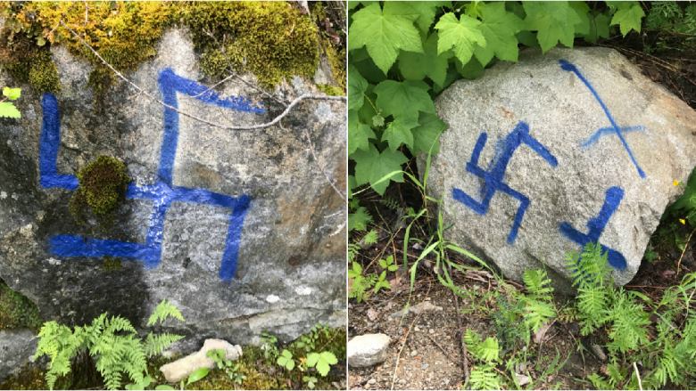 Nelson RCMP investigate swastikas near popular recreation area