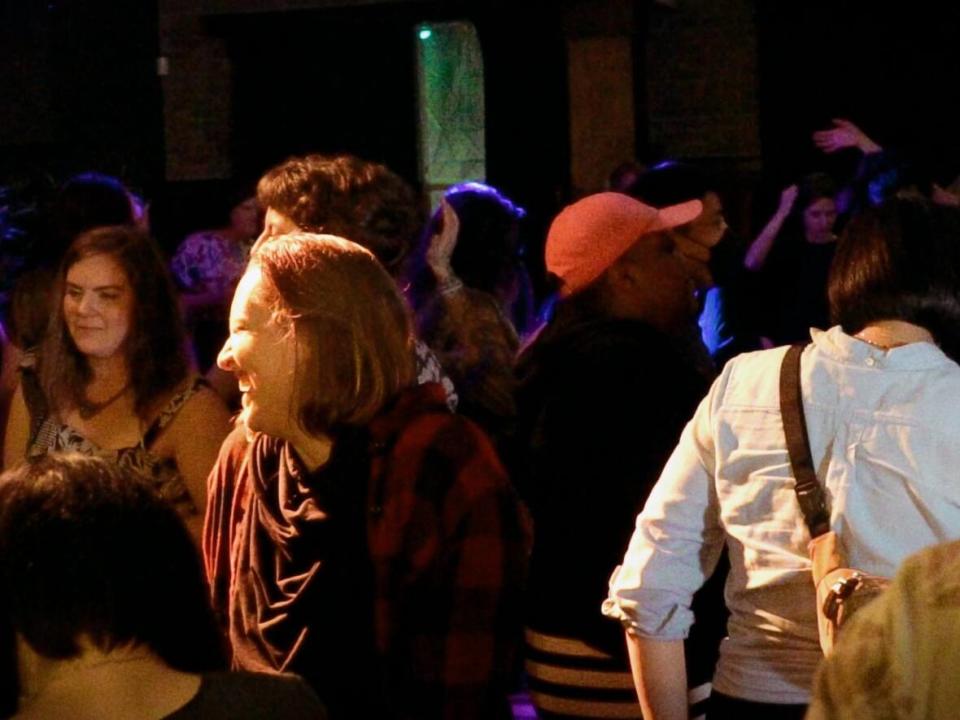 Over a hundred partygoers were at the Anza Club in Vancouver for a unique nightlife event — a party by Home By Midnight, which wraps up its events while most other nightlife spots start up. (Baneet Braich/CBC - image credit)