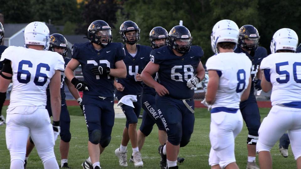Hillsdale juniors Wyatt Wahtola (68) and John Petersen (78) will be two of our players to watch for the Hornets as they take on Ida in Week 5.