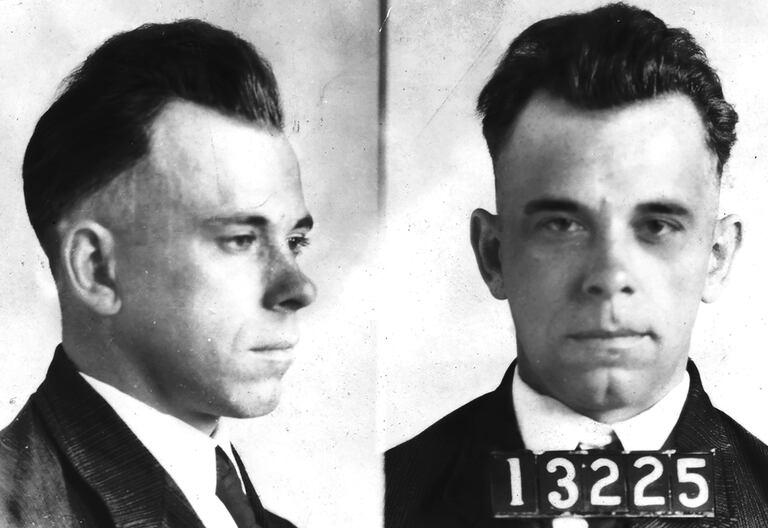 La imagen de la primera detención de John Dillinger, en 1924, en Indiana