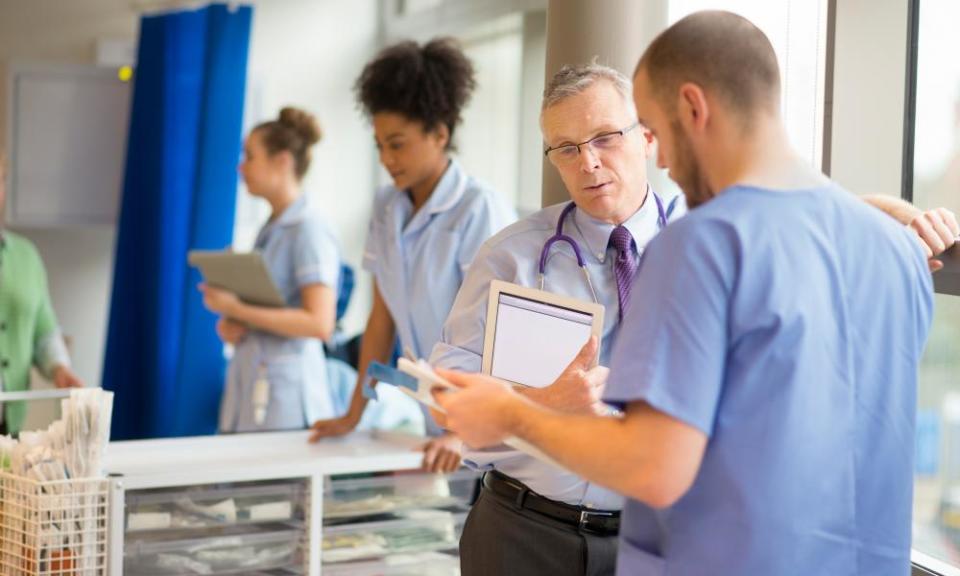 Doctor and nurses in hospital