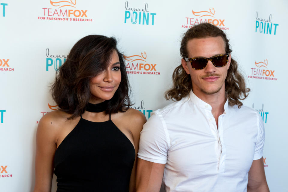 STUDIO CITY, CA - JULY 27:  Actors Naya Rivera (L) and Ryan Dorsey (R) arrive at the Raising The Bar To End Parkinson's at Laurel Point on July 27, 2016 in Studio City, California.  (Photo by Greg Doherty/Getty Images)