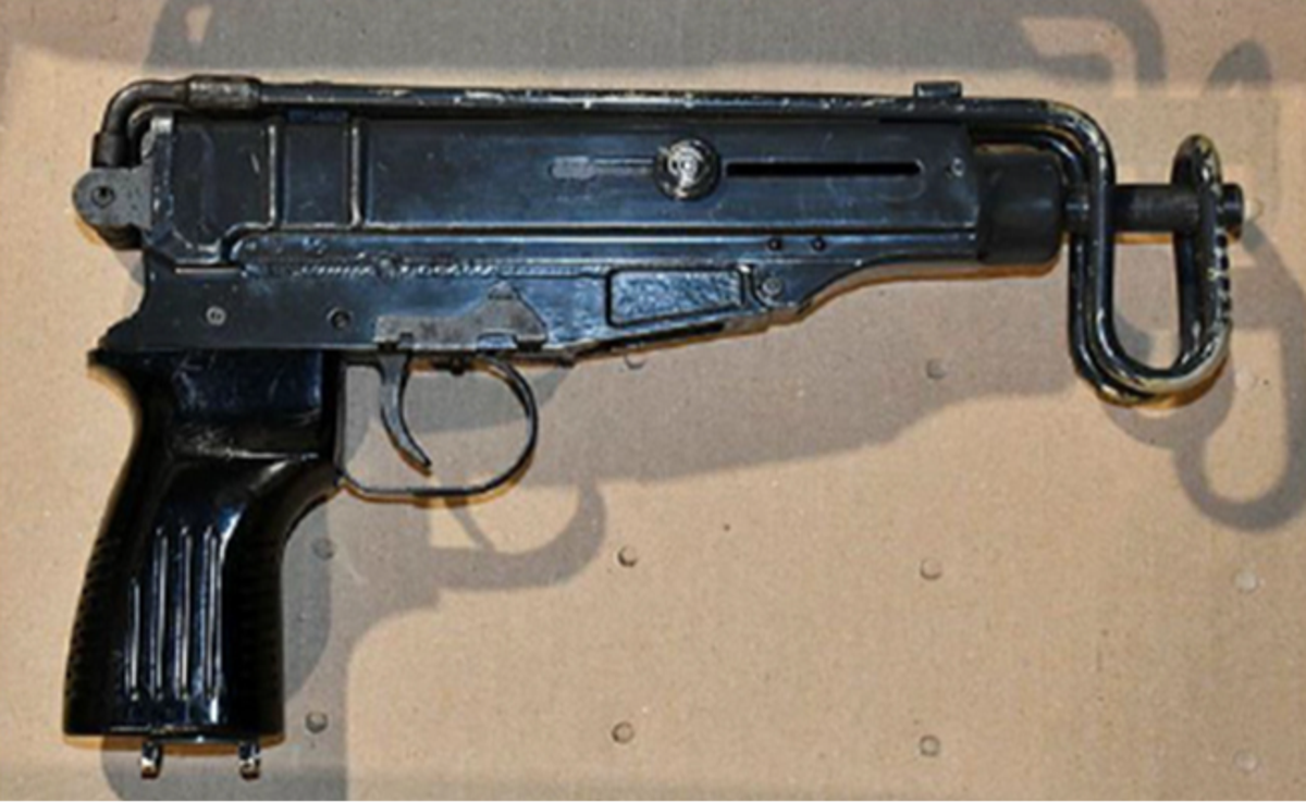 A Skorpion machine gun that was seized by police in a separate investigation (PA)