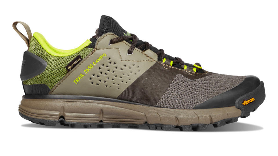 Danner Trail 2650 Campo GTX hiking shoe in brown and yellow