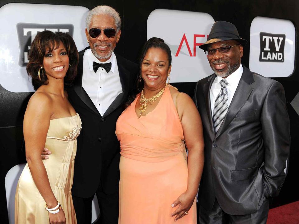 Kevin Winter/Getty Left to right: Morgana Freeman, Morgan Freeman, Deena Adair and Alfonso Freeman at The AFI Life Achievement Award on June 9, 2011 in Culver City, California