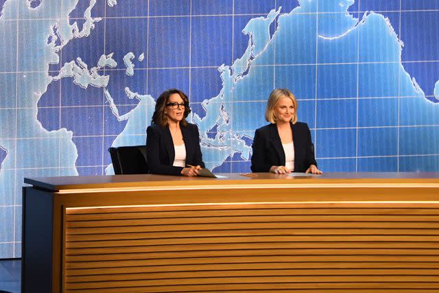 <p>Valerie Macon / AFP via Getty</p> Tina Fey and Amy Poehler on Jan. 15, 2024