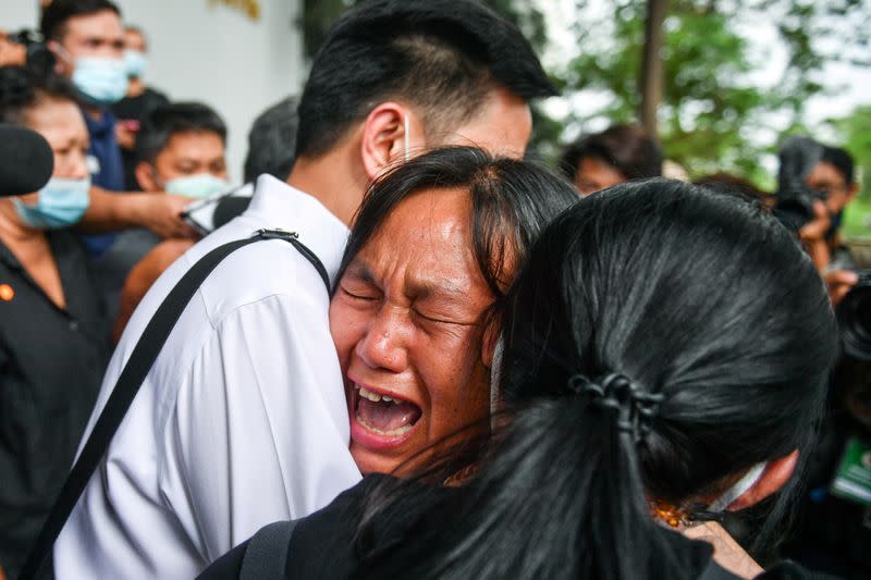 Three Thai protest leaders denied bail on royal insult charges, in Bangkok