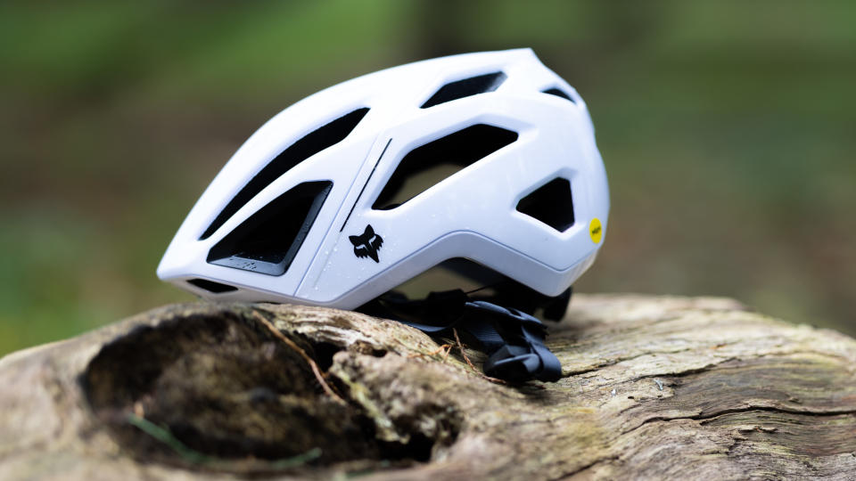 Fox Racing Crossframe Pro helmet side on details