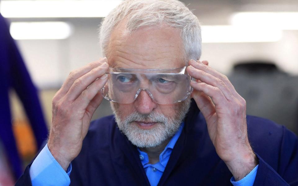 Jeremy Corbyn embarrassed after Labour's draft manifesto was leaked - Credit:  PA