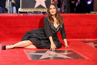 <p>Salma Hayek receives her star on the Hollywood Walk of Fame in Los Angeles on Nov. 19.</p>
