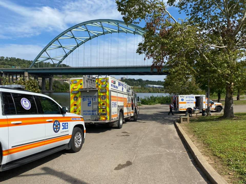 Pittsburgh River Rescue responded to the area of the 10th Street bridge on the South Side of the Monongahela River for reports from the Fish and Boat Commission of a male who was observed going under the water before 1:45 p.m.