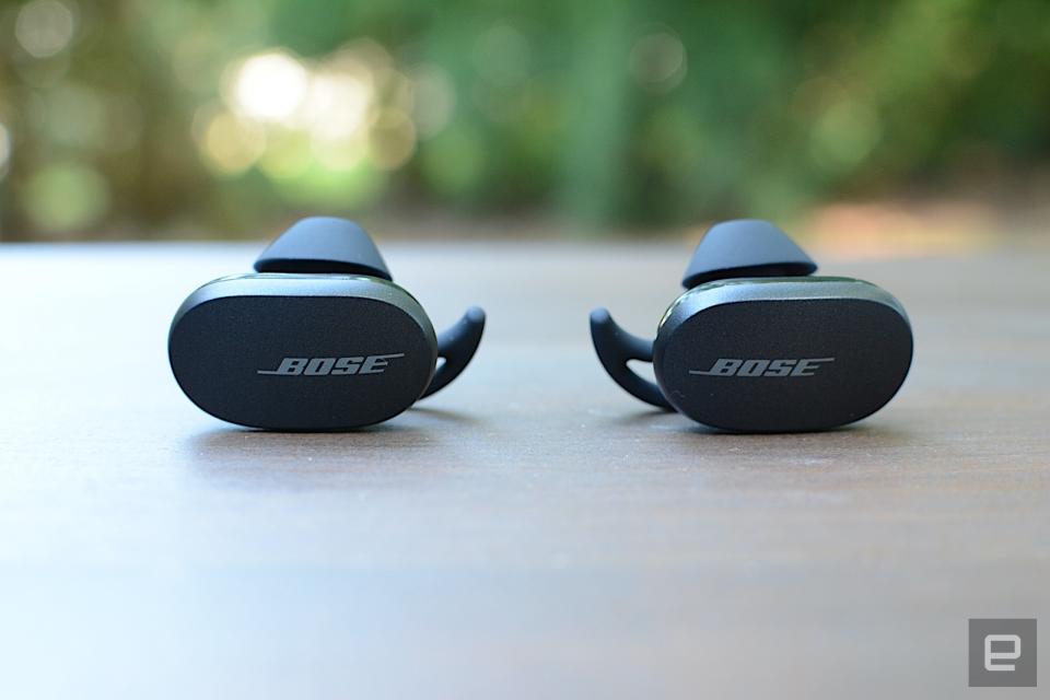Bose doesn’t have the true wireless experience of some other headphone companies, but you would never know it. The QC Earbuds are a huge leap over the SoundSport Free model from 2017. The company provides the best ANC performance you’ll find in true wireless buds on top of great sound quality. There are some missing features, but the basics are covered, and there’s wireless charging as well.