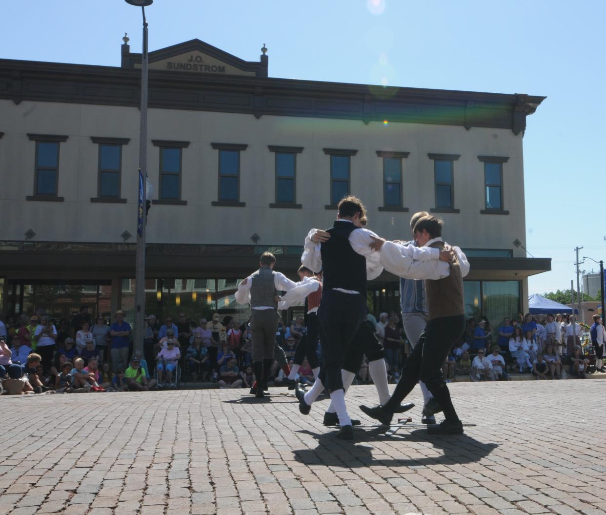 Members of the Lindsborg Swedish Folk Dancers perform during a 2021 festival.