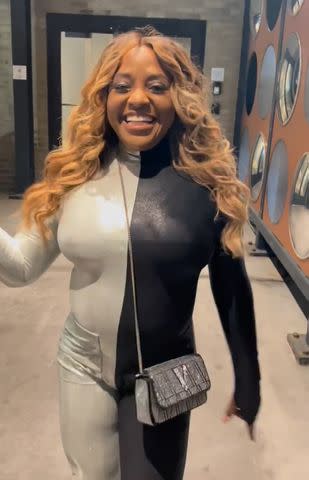 <p>Sherri Shepherd/Instagram</p> Sherri Shepherd rocks shimmery catsuit for Beyonce's concert.