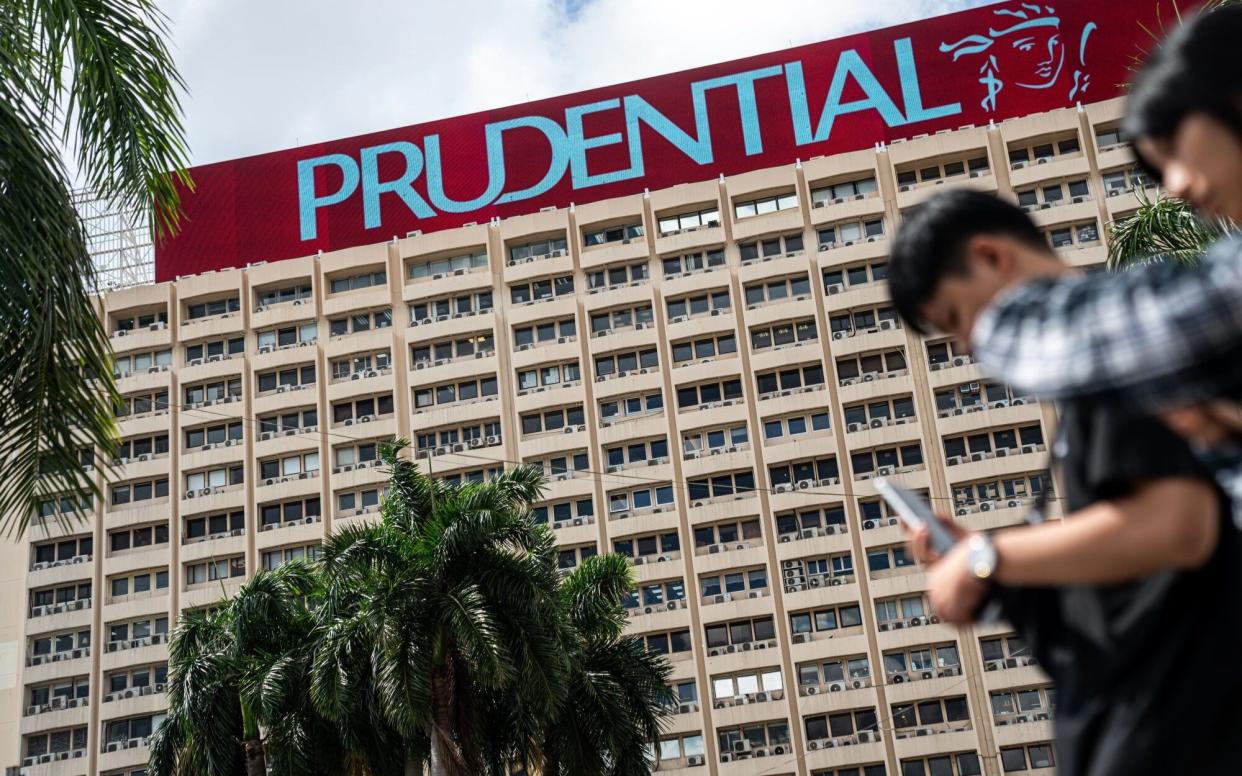 Signage for Prudential on a building in Hong Kong, earlier this month