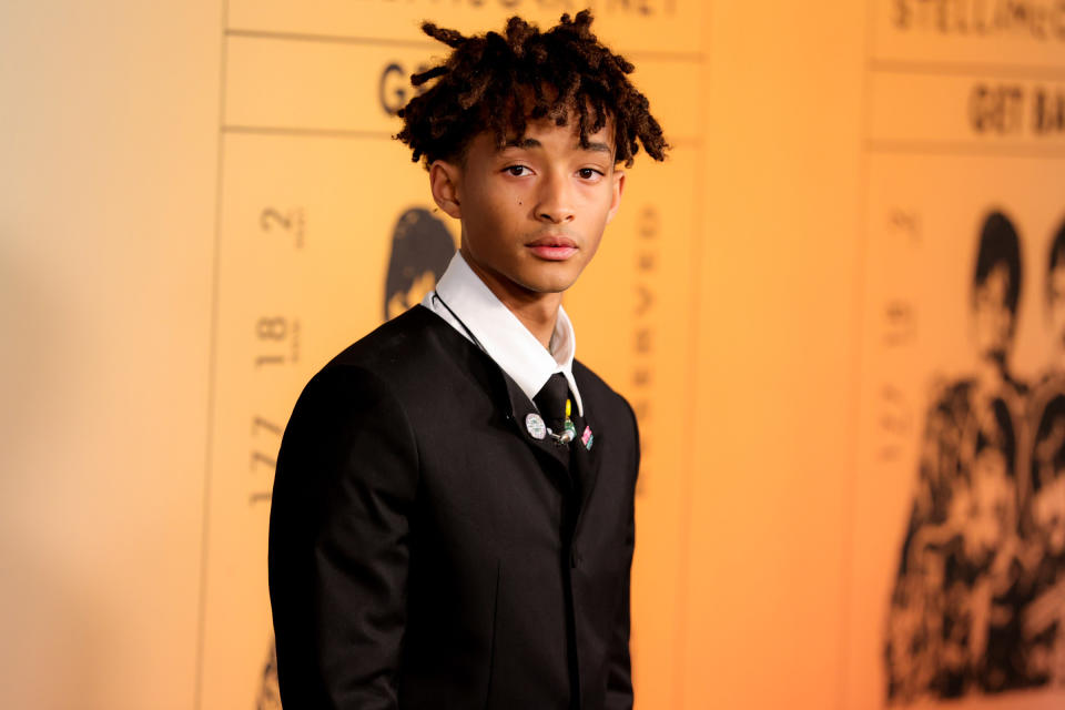 Jaden Smith posing on a red carpet