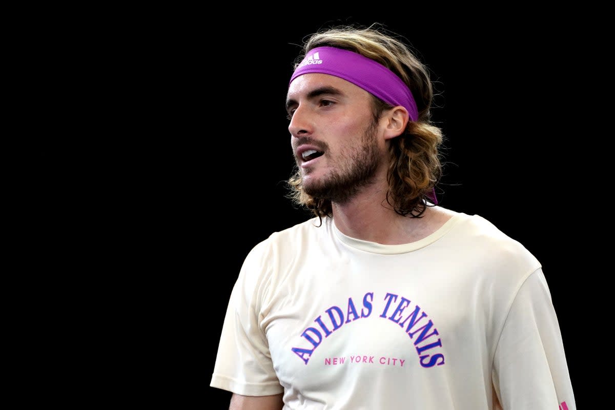 Stefanos Tsitsipas made a winning return to action (James Manning/PA) (PA Wire)