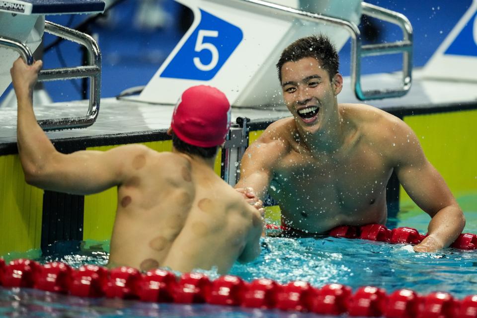 何甄陶在男子50米自由泳奪得銀牌，是香港歷來第2面男子亞運個人游泳項目獎牌。(Getty Images)
