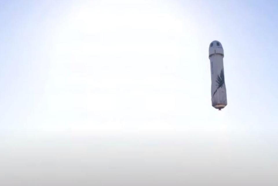 The trip was due to last ten minutes (Blue Origin)