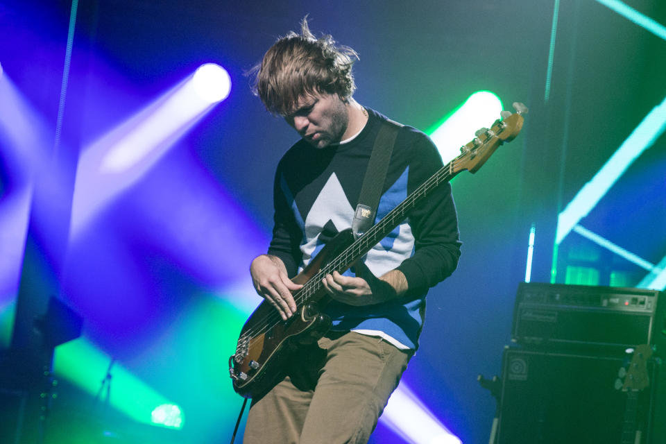 LONDON, ENGLAND - SEPTEMBER 11:  Mickey Madden of Maroon 5 performs as part of the iTunes Festival at The Roundhouse on September 11, 2014 in London, England.  (Photo by Rob Ball/WireImage)