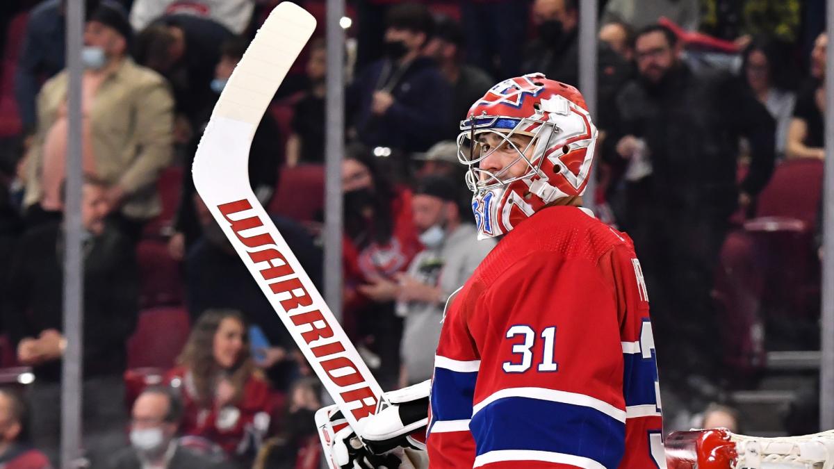 Canadiens netminder Carey Price goes blank when announcing