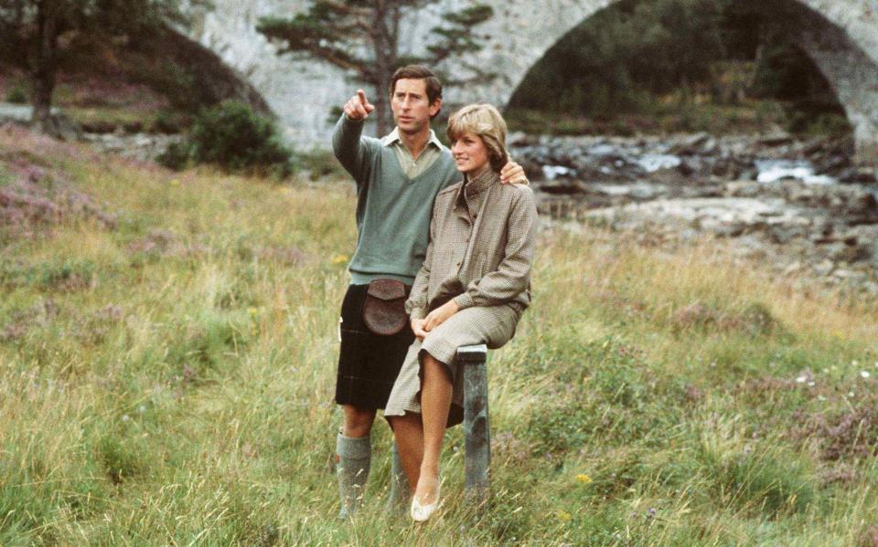 The then-Prince Charles and Diana, Princess of Wales at Balmoral in 1981