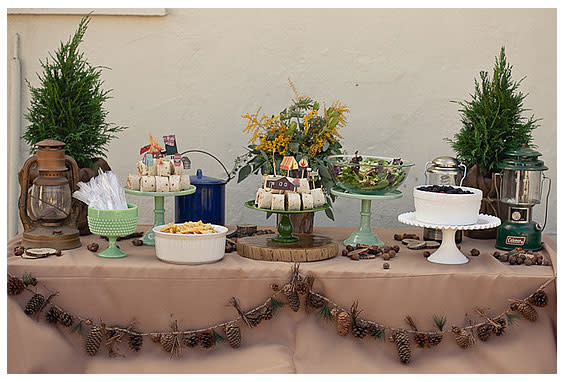 Take the Baby Shower to the Great Outdoors With a Rustic, Camping-Themed Party