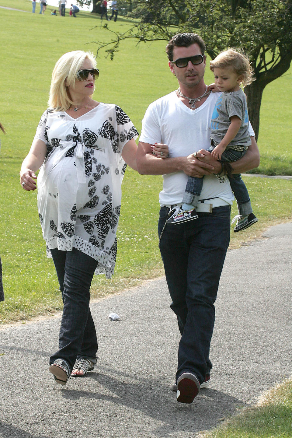 With&nbsp;Gavin Rossdale and son Kingston on June 24, 2008 in London, England.&nbsp;