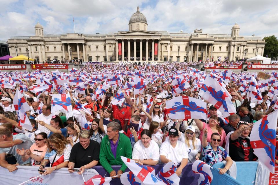 Crowds in Trafalgar Square (James Manning/PA) (PA Wire)