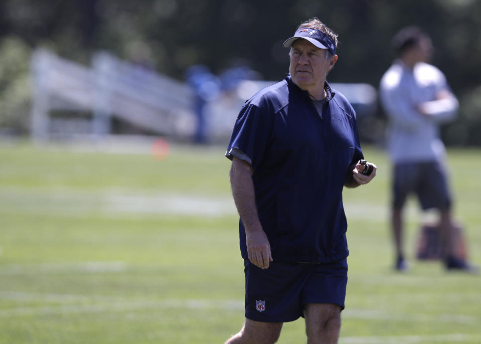 Sounds like fun: New England Patriots head coach Bill Belichick took his players back in time this week. (AP)