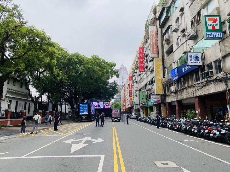 青島東路6-1號以東為聲援修法集會現場。（警方提供）