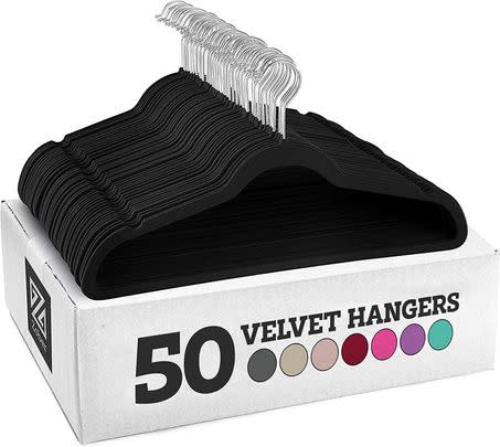 Save 33% on these 50 velvet non-slip hangers