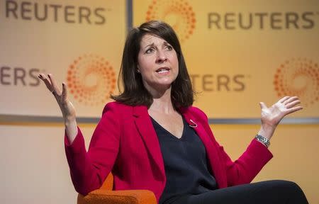 Britain's Labour Party leadership candidate Liz Kendall answers questions at a Reuters newsmaker event at Canary Wharf in London, Britain June 30, 2015. REUTERS/Neil Hall