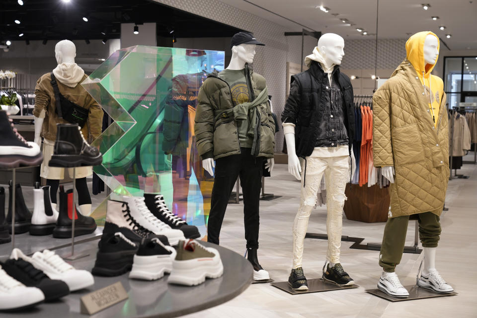 Displays are ready for customers before the opening of Saks Fifth Avenue at the American Dream mall in East Rutherford, N.J., Wednesday, Sept. 15, 2021. If you build it during a pandemic, will they still come? American Dream put that to the test when it opened the new luxury shopping wing of its megamall in September. The new wing comes as the world grapples with the highly contagious delta variant of the coronavirus, which continues to threaten life — and business — from returning to normal. (AP Photo/Seth Wenig)