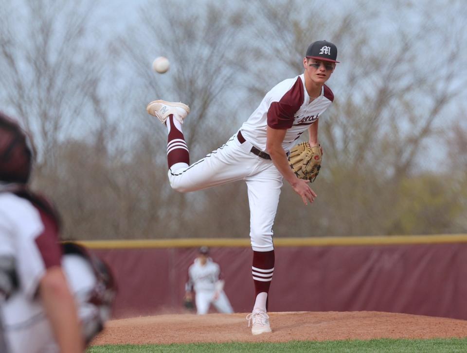 Holland Christian's Hudson Lubbers to pitch for Aquinas next year.