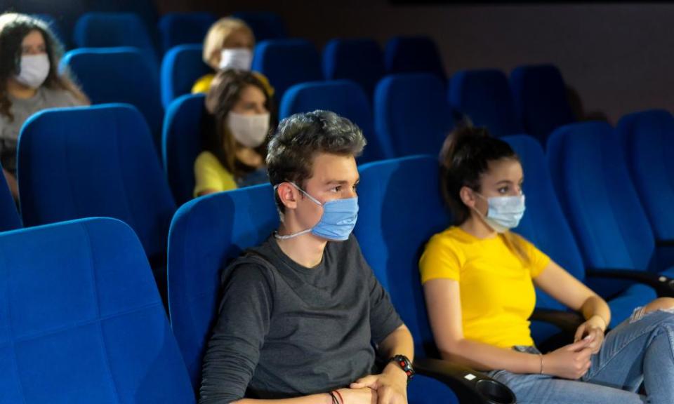 Cinemagoers in Bulgaria recently.