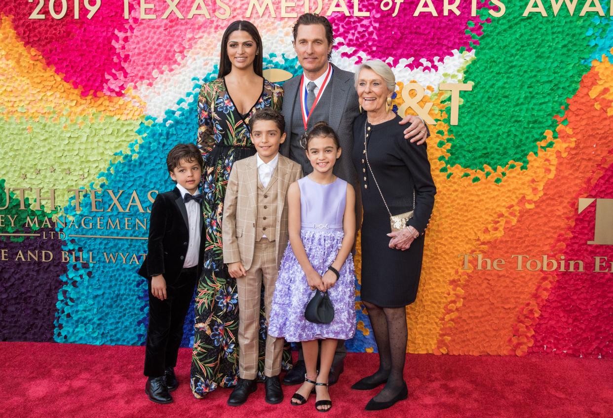 McConaughey and his family attend the 2019 Texas Medal Of Arts Awards at the Long Center for the Performing Arts on February 27, 2019, in Austin, Texas. (Photo: Rick Kern via Getty Images)