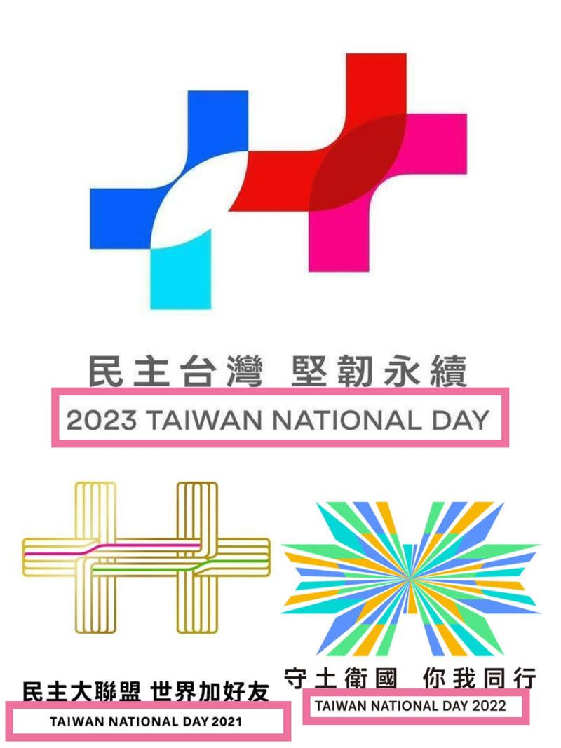 民進黨立委高嘉瑜出示一張圖指出，2021年開始就是「Taiwan National Day」，馬前總統都參加2次了，今年突然說參加是為台獨背書，那前2次是？」（圖／翻攝自高嘉瑜臉書）