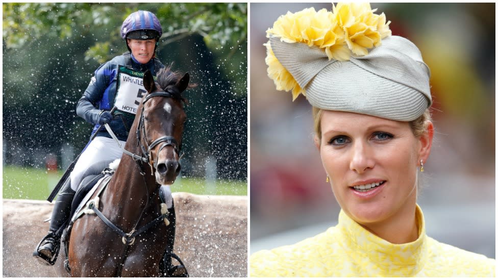 Zara Tindall fell from a horse during a horse racing competition on Saturday. Photo: Getty Images