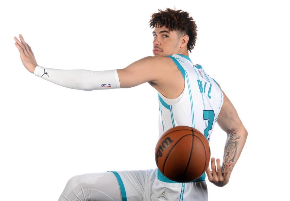 Charlotte Hornets guard LaMelo Ball, at age 20, has a chance to become an all-star in his second NBA season, but his defense must improve.
